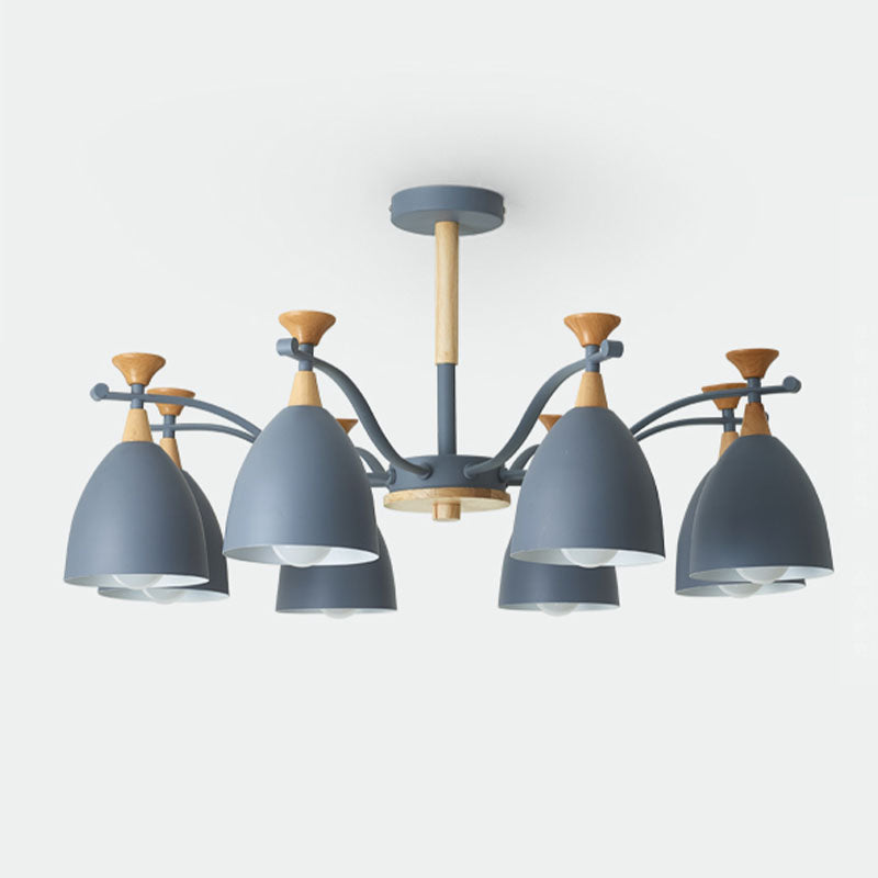 Luces colgantes de metal colgante de lámpara de cono de cono de macarrón