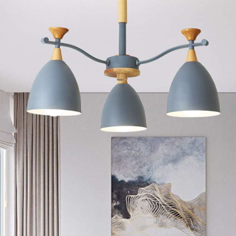 Luces colgantes de metal colgante de lámpara de cono de cono de macarrón