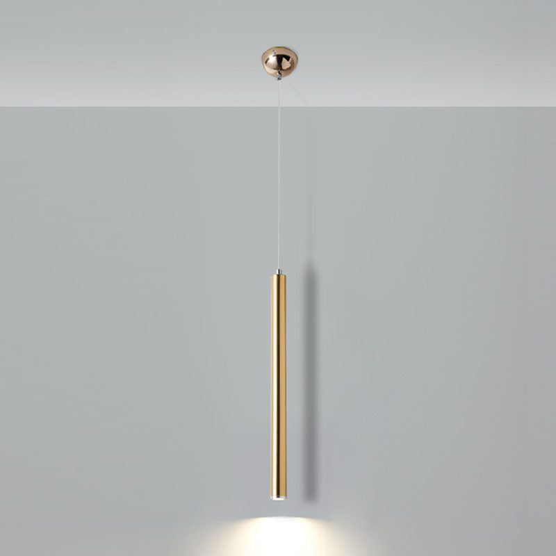 Luminaires de pendentif linéaire Lumière de suspension LED à 1 lumière moderne avec nuance de cristal transparent