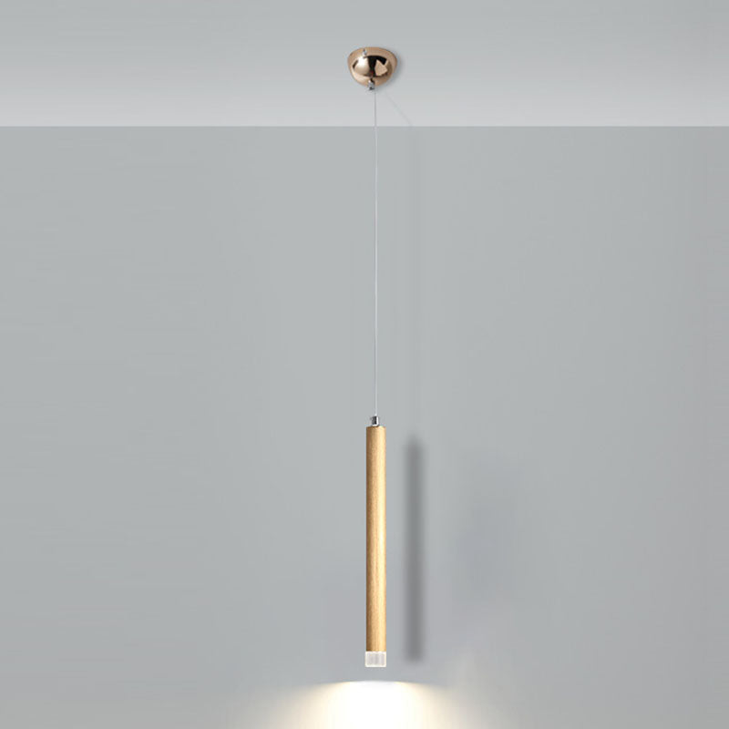 Luminaires de pendentif linéaire Lumière de suspension LED à 1 lumière moderne avec nuance de cristal transparent