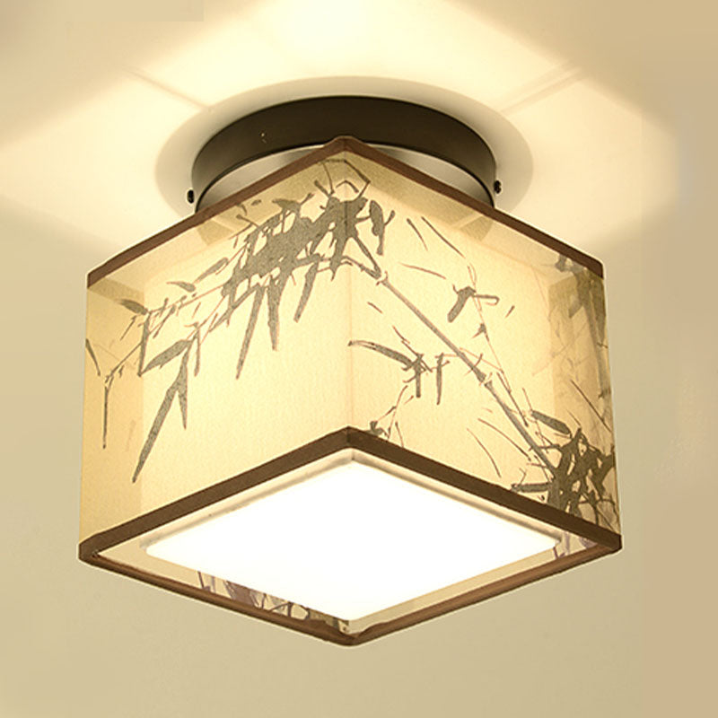 8 lange stoffen plafondlampen Chinese stijl inbouwverlichtingsarmaturen voor woonkamer