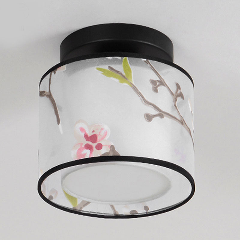 8 lange stoffen plafondlampen Chinese stijl inbouwverlichtingsarmaturen voor woonkamer