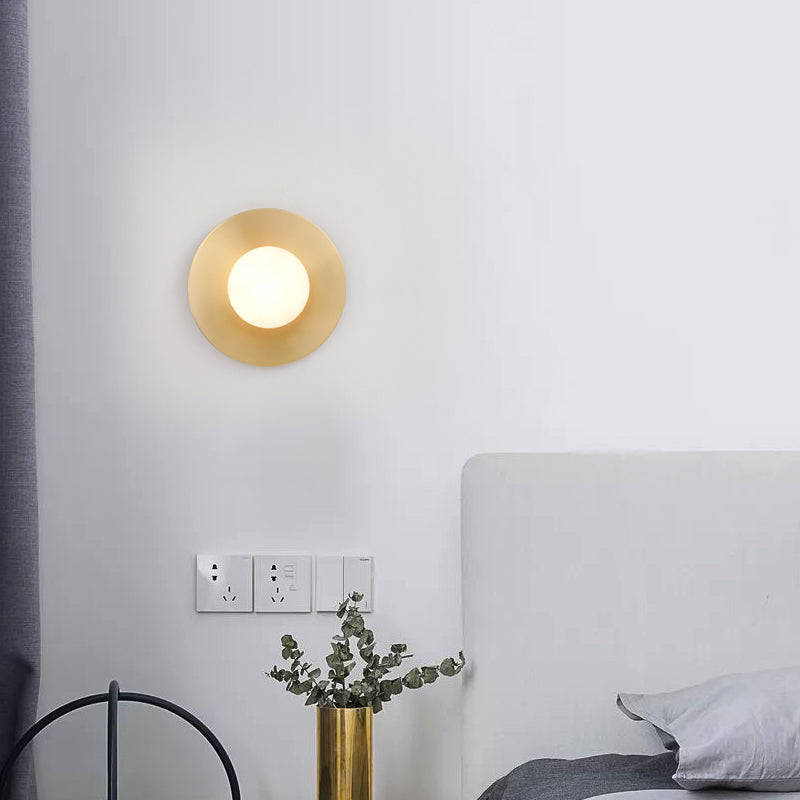 Modern Style House usada luces creativas de luz de pared con sombra de vidrio para dormitorio del hotel