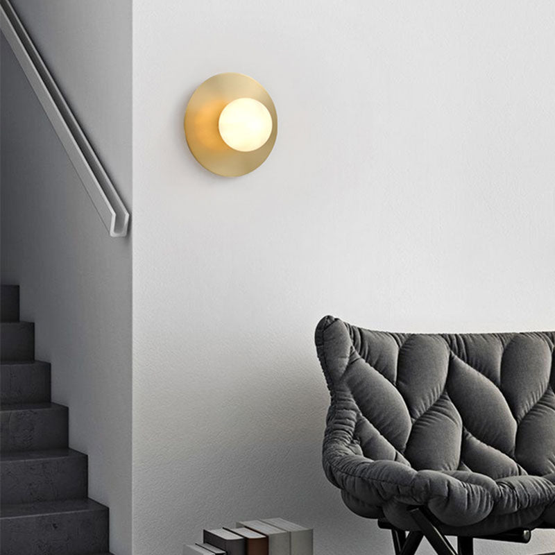 Modern Style House usada luces creativas de luz de pared con sombra de vidrio para dormitorio del hotel