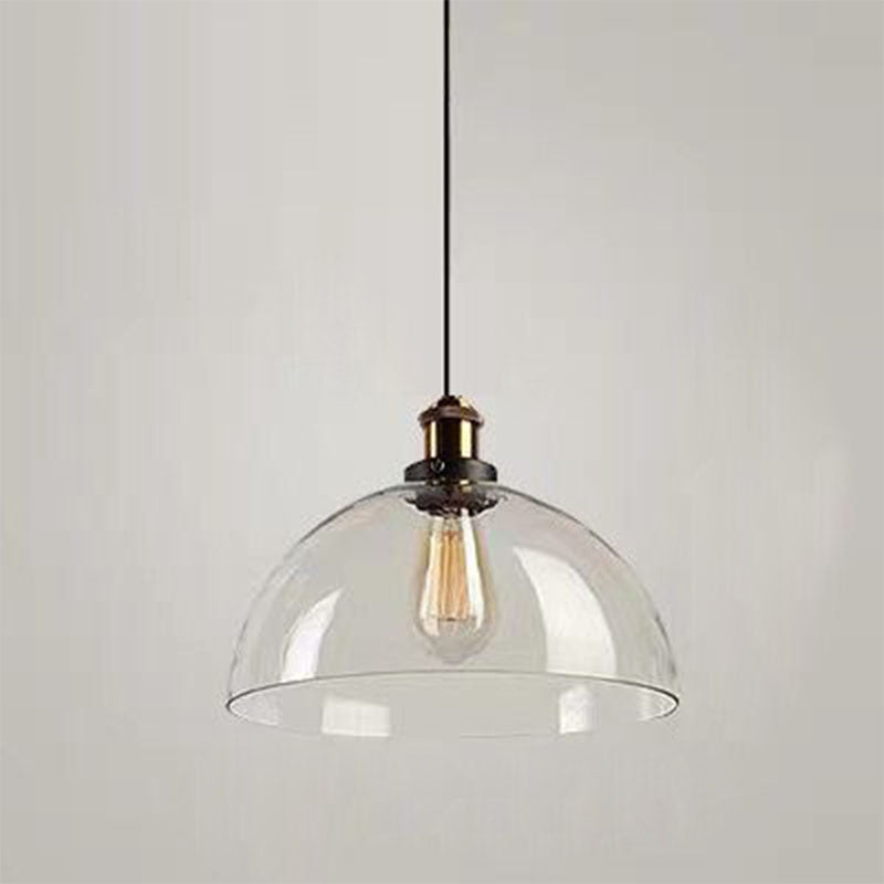Dinning Room One Head Hanging Light Transparent Glass Modern Down Lighting Pendant