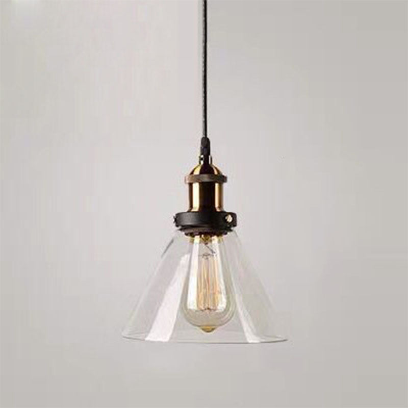 Dinning Room One Head Hanging Light Transparent Glass Modern Down Lighting Pendant