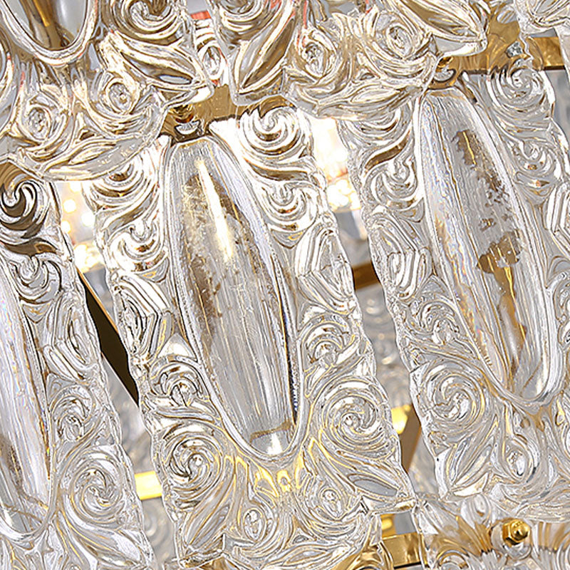 Luminaire ludique à plusieurs niveaux Éclairage de pendentif en verre moderne pour restaurant