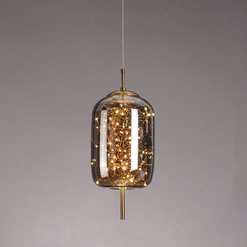 Contemporary Style Simple Pendant Light Fixtures with Glass Shade for Sitting Room Coffee Shop