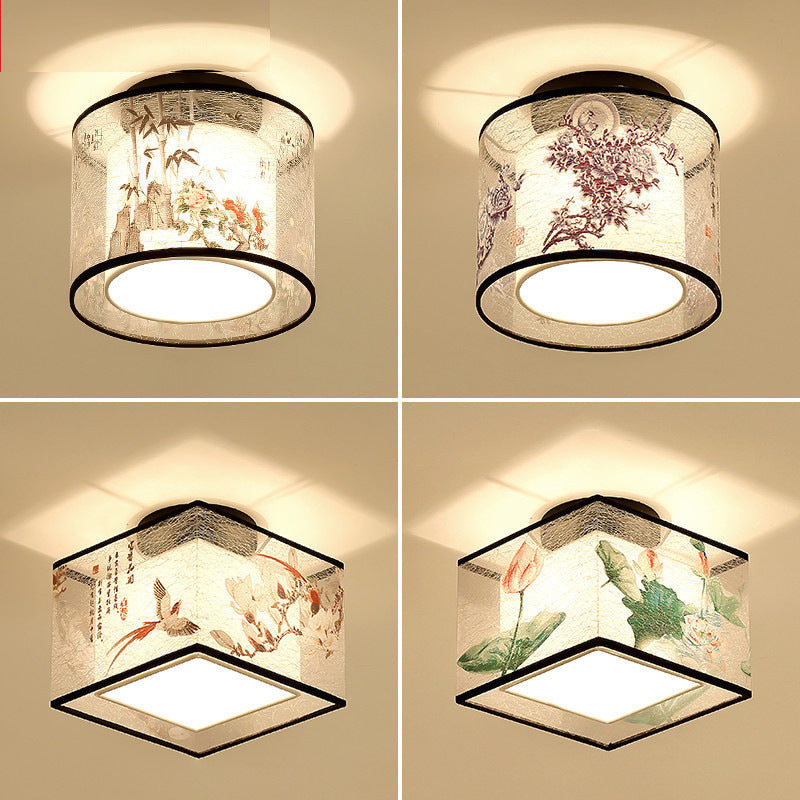5 Motifs de l'enroulement en option Lampe de style Chinois Fixation de l'éclairage de montage pour la salle de séjour