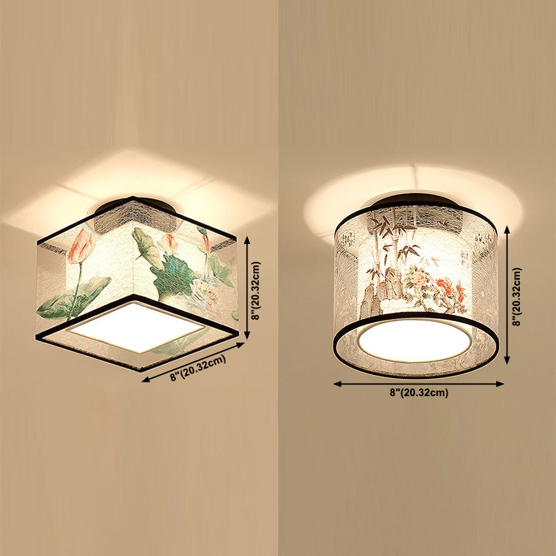 5 Motifs de l'enroulement en option Lampe de style Chinois Fixation de l'éclairage de montage pour la salle de séjour