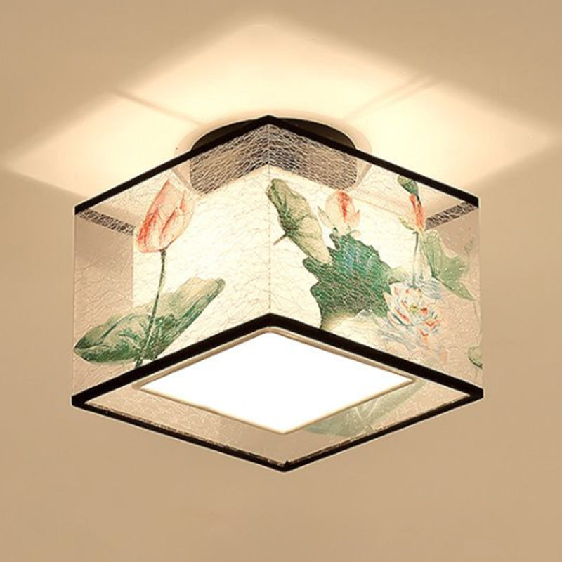 5 Motifs de l'enroulement en option Lampe de style Chinois Fixation de l'éclairage de montage pour la salle de séjour