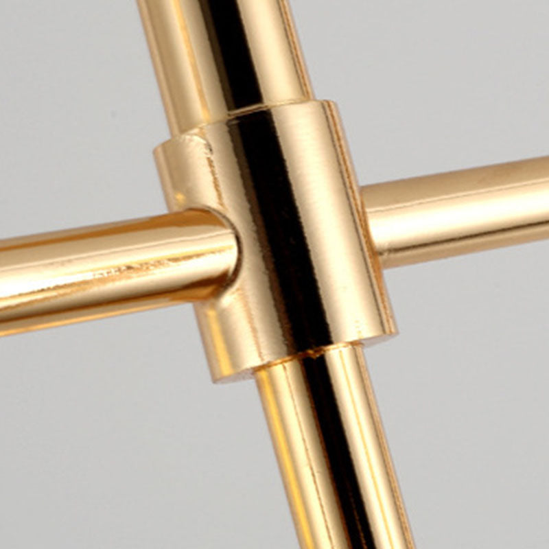 Postmoderner Stil Multi -Lampen -Kronleuchter Gold Metall Hanging Anhängerlampe für Wohnzimmer