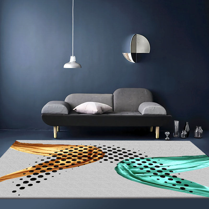 Modern Carpet Polyester Artistic Pattern Rug Non-Slip Backing Indoor Rug for Home Decoration
