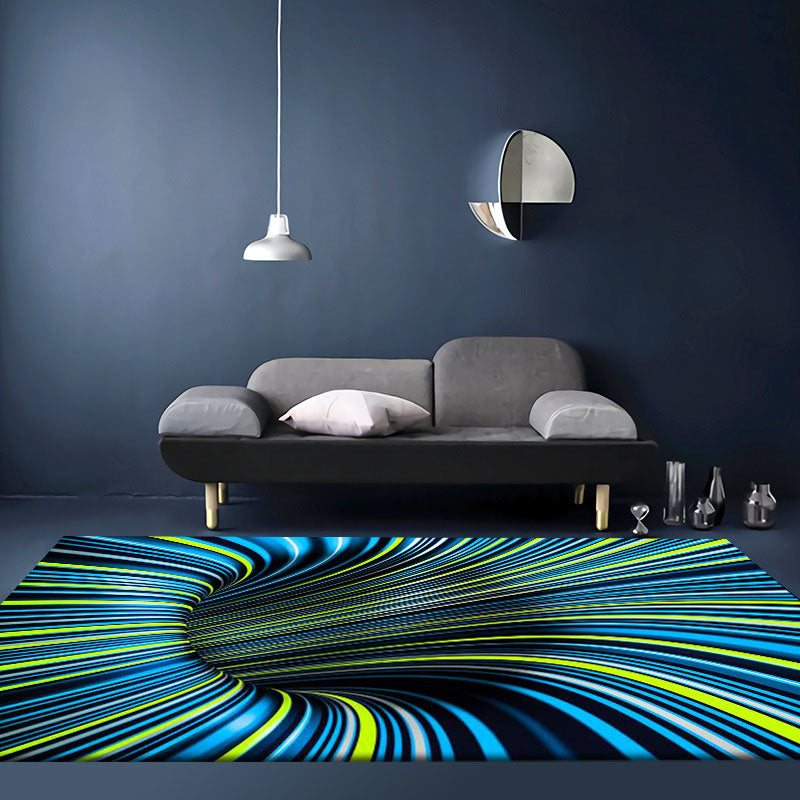 Modern Carpet Polyester Artistic Pattern Rug Non-Slip Backing Indoor Rug for Home Decoration