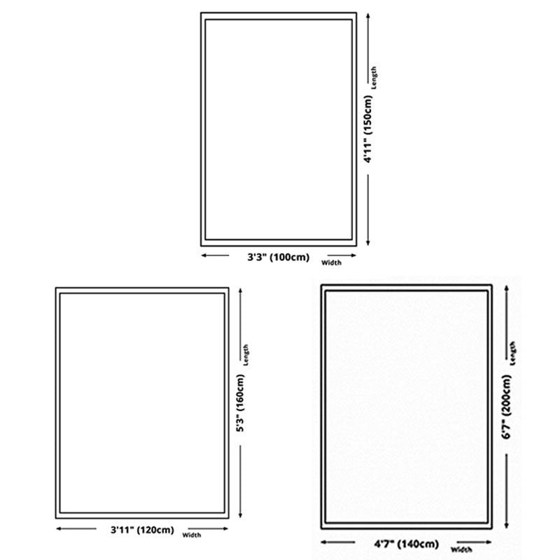 Relaxing Feather Pattern Rug Polyester Carpet Stain Resistant Area Carpet for Living Room