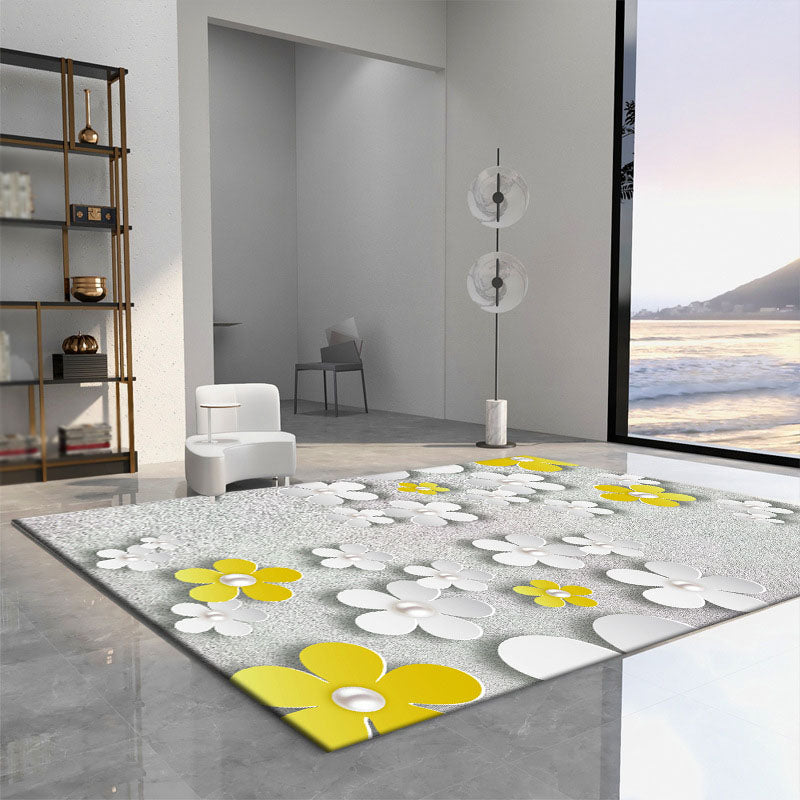 Tapis Chic et moderne, bloc de couleurs, en Polyester, avec envers antidérapant, pour la décoration de la maison