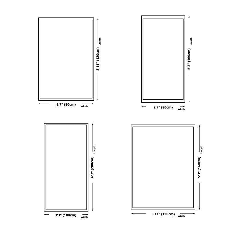 Modern Indoor Rug Leisure Abstract Print Polyster Carpet Non-Slip Area Rug for Living Room