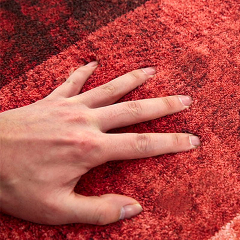 White Modern Area Carpet Abstract Pattern Polyester Area Rug Easy Care Rug for Living Room