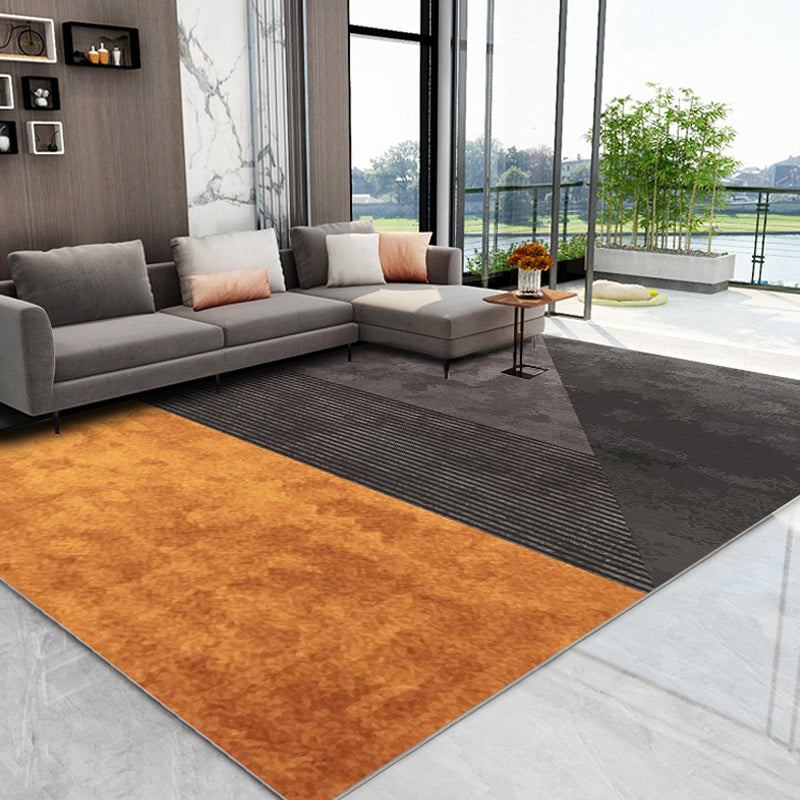 Contemporary Graphic Printed Rug Polyester Carpet Stain Resistant Area Rug for Home Decoration