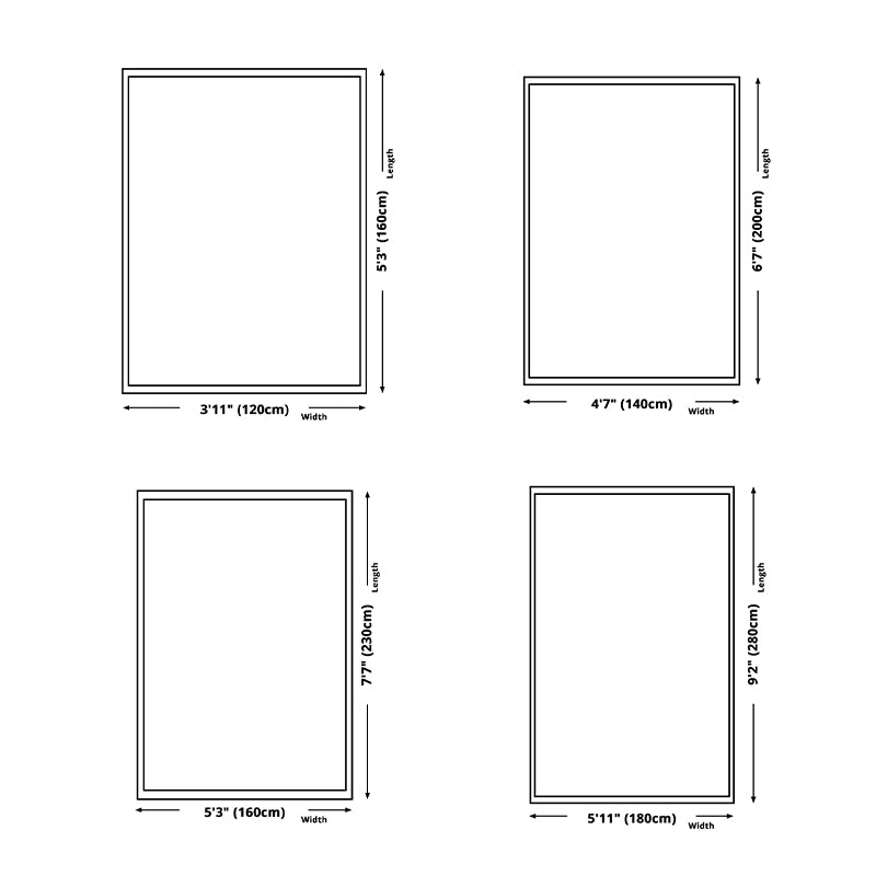 Contemporary Graphic Printed Rug Polyester Carpet Stain Resistant Area Rug for Home Decoration