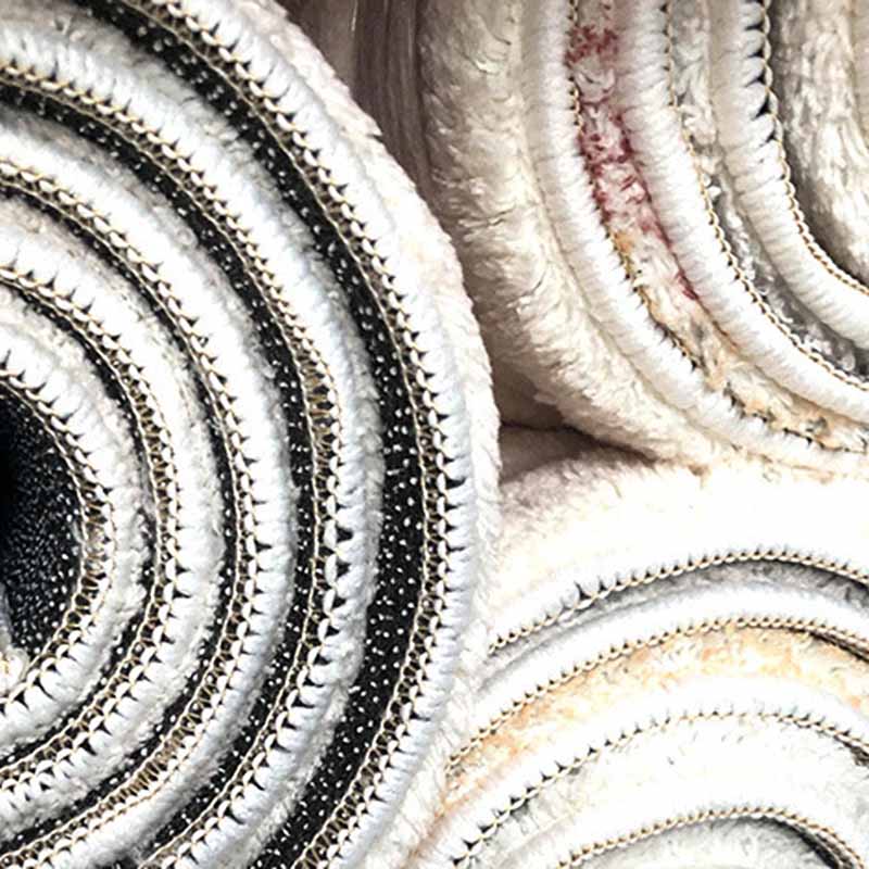 Artistic Area Carpet Modern Stripe Print Carpet Washable Polyster Rug with Non-Slip Backing