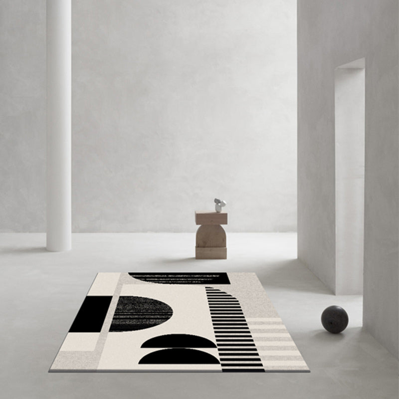 Casual Graphic Printed Rug Polyester Carpet Stain Resistant Area Rug for Home Decoration