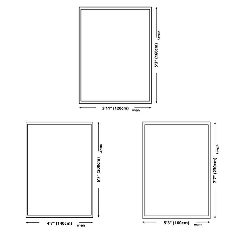 Bold Indoor Carpet Modern Washable Carpet Polyster Area Rug with Non-Slip Backing