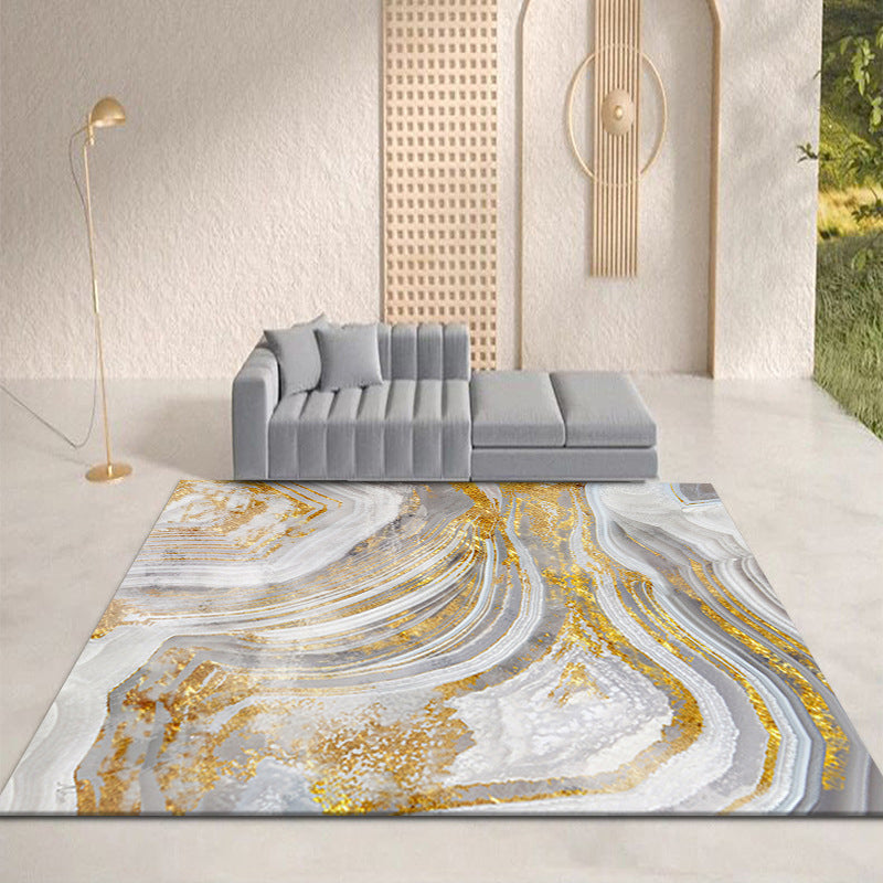 Gorgeous Area Carpet Abstract Pattern Indoor Rug Polyester Living Room Carpet with Non-Slip Backing