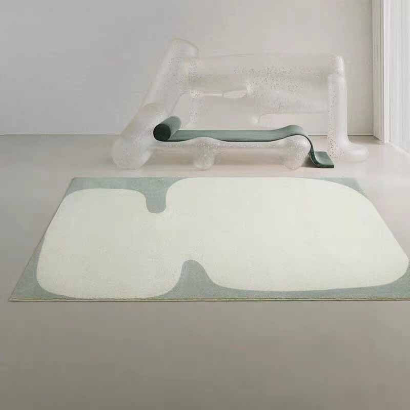 Light Pink Modern Carpet Polyester Blended Carpet Washable Carpet for Living Room