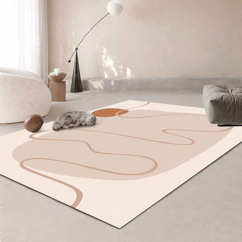 Fancy Patchwork Rug Washable Indoor Rug Living Room Polyster Area Carpet with Non-Slip Backing