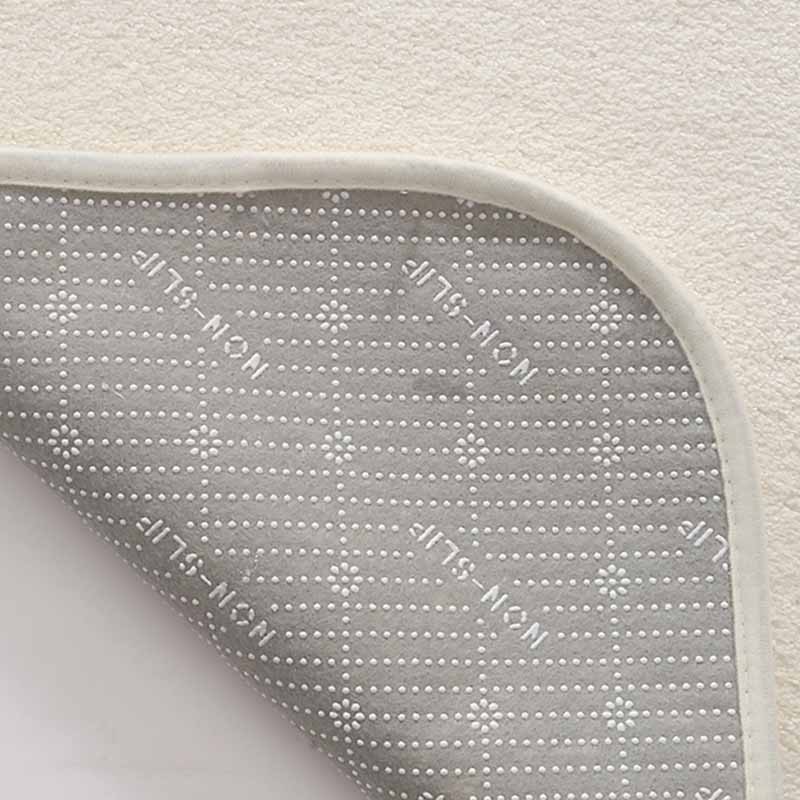 Beige Modern Rug Polyester Solid Color Area Rug Stain Resistant Rug for Living Room