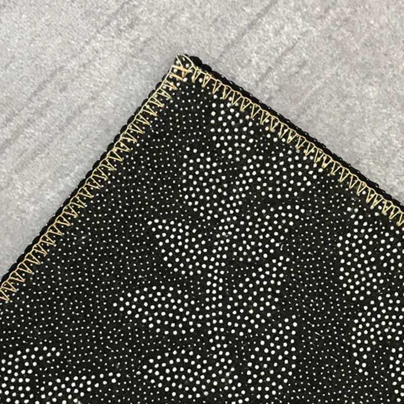 White Modern Area Carpet Line Pattern Polyester Area Rug Anti-Slip Washable Rug for Home Decor