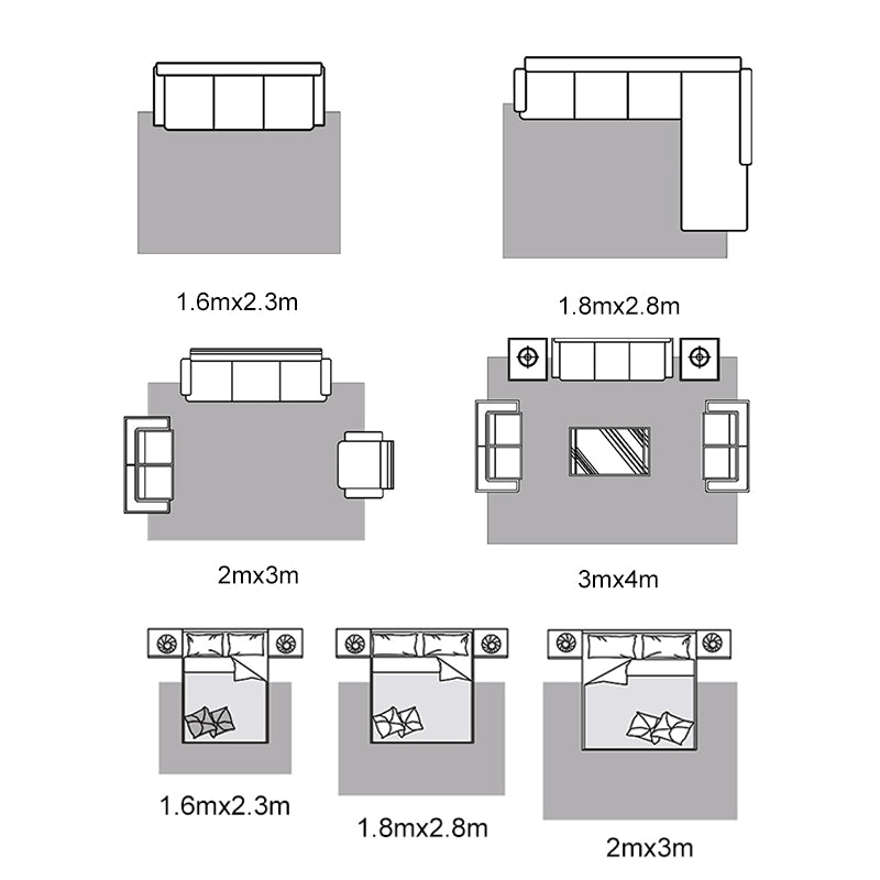 Grey Modern Rug Tie-Dye Pattern Polyester Area Carpet Stain Resistant Rug for Home Decor