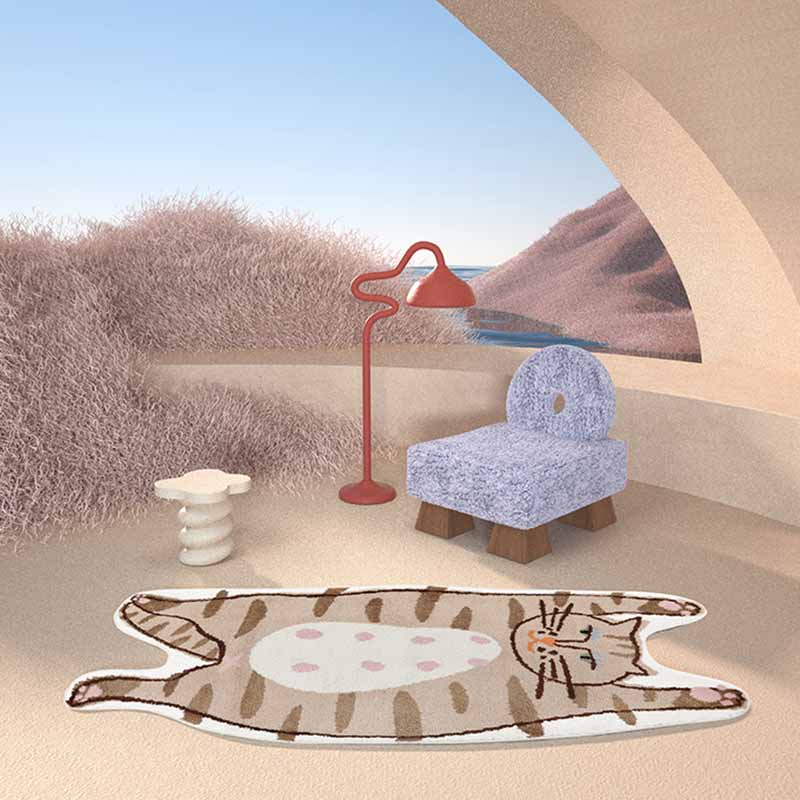Artistic Carpet Modern Animal Print Rug Polyster Non-Slip Area Carpet for Living Room