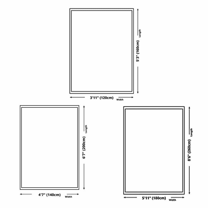 Bold Washable Indoor Rug Contrast Panel Area Rug Stain Resistant Polyster Rug for Living Room