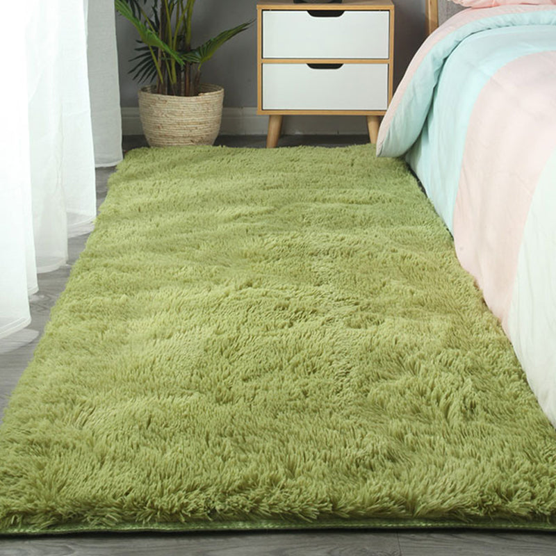 Comfort Plain Shag Carpet Polyester Area Rug Non-Slip Backing Indoor Carpet for Living Room