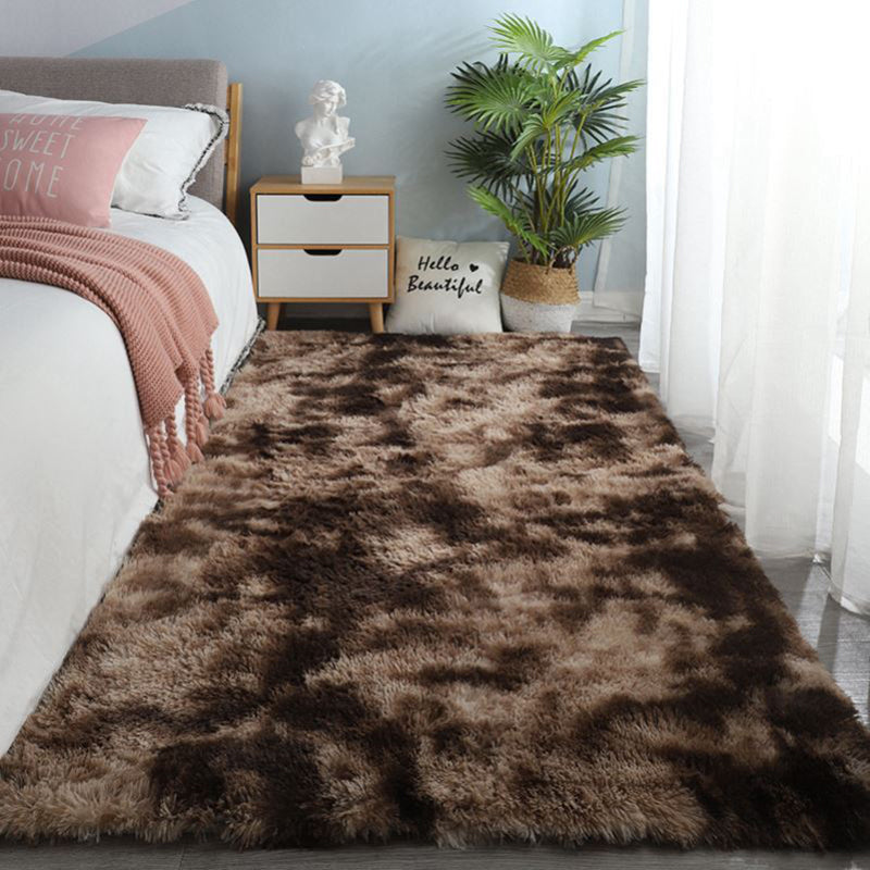 Comfort Tie-Dyed Pattern Carpet Polyester Area Rug Non-Slip Backing Indoor Carpet for Living Room
