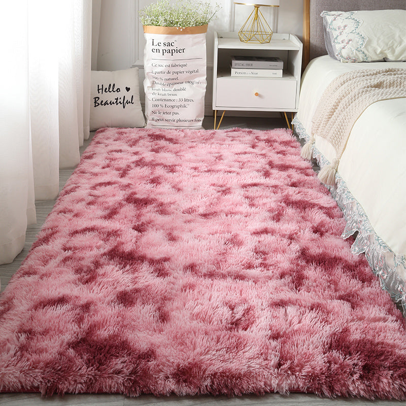 Casual Tie Dye Shag Rug Polyester Area Rug Stain Resistant Indoor Carpet for Home Decoration