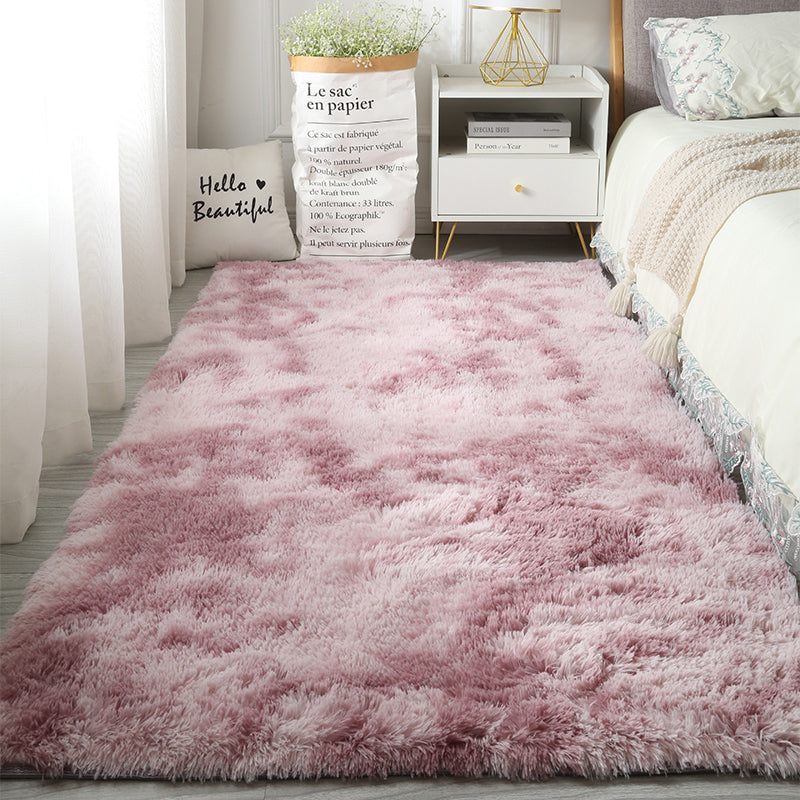 Casual Tie Dye Shag Rug Polyester Area Rug Stain Resistant Indoor Carpet for Home Decoration