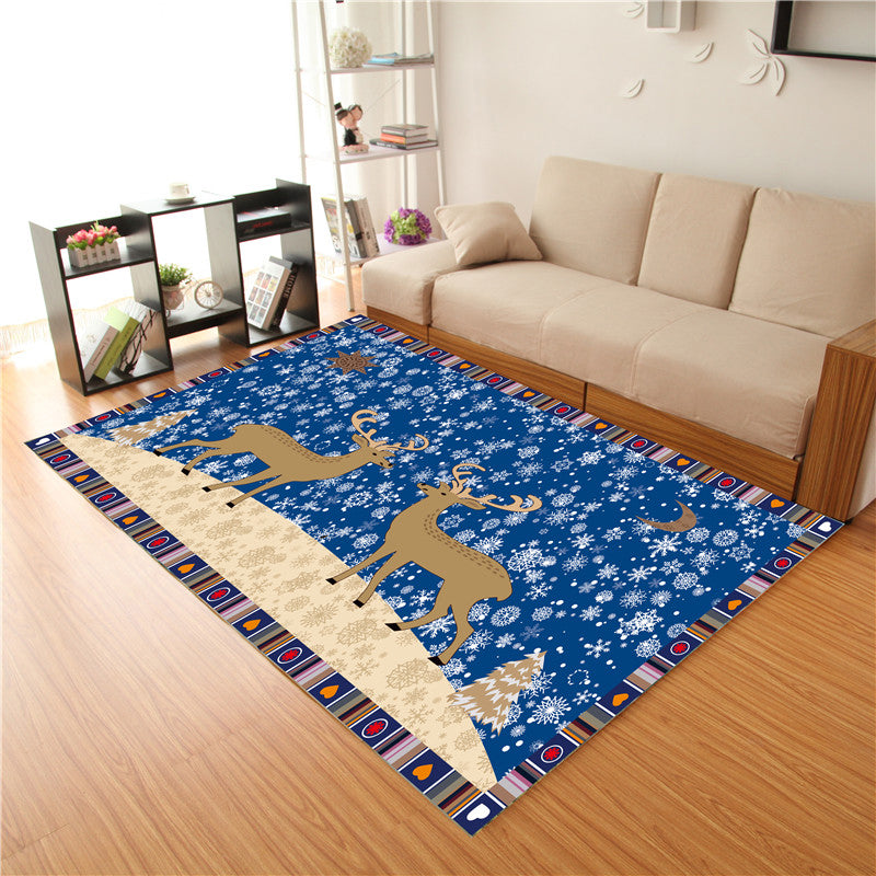 Purple Modern Carpet Polyester Windmill Carpet Washable Carpet for Living Room