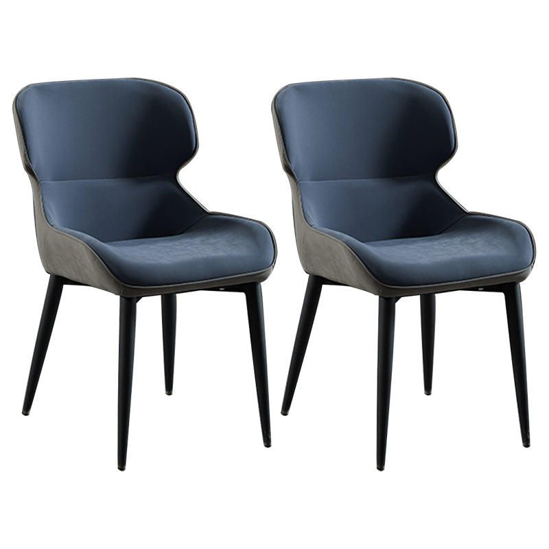 Nordic Style Metal Armless Dining Chairs Wingback Side Chair for Home Use