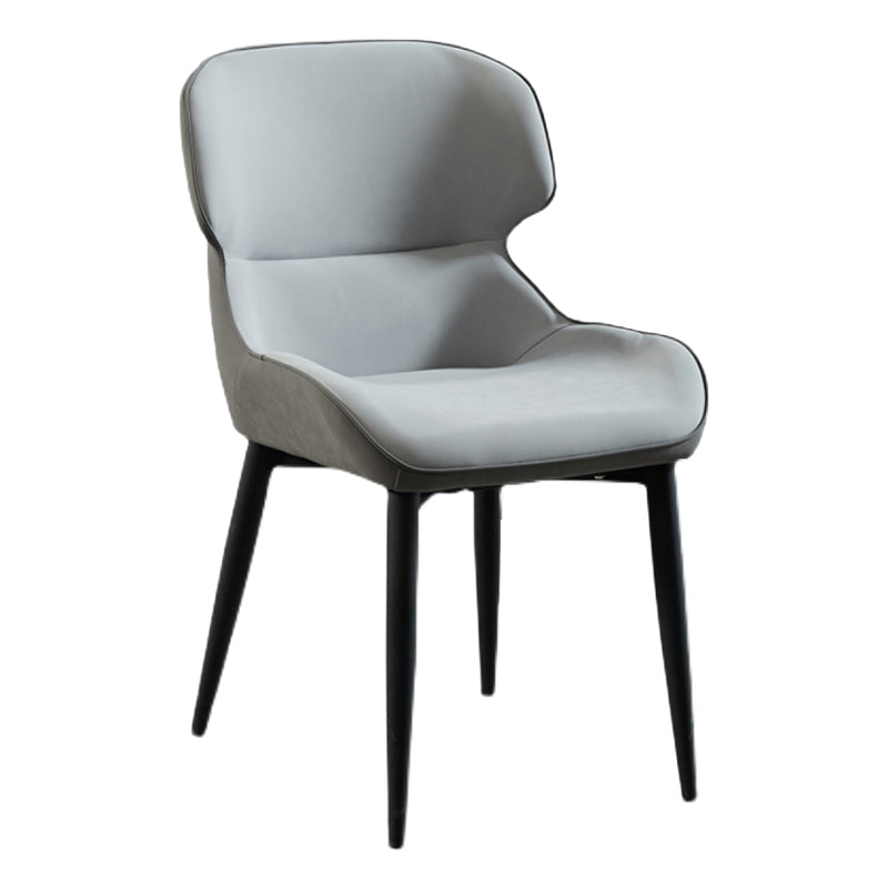 Nordic Style Metal Armless Dining Chairs Wingback Side Chair for Home Use