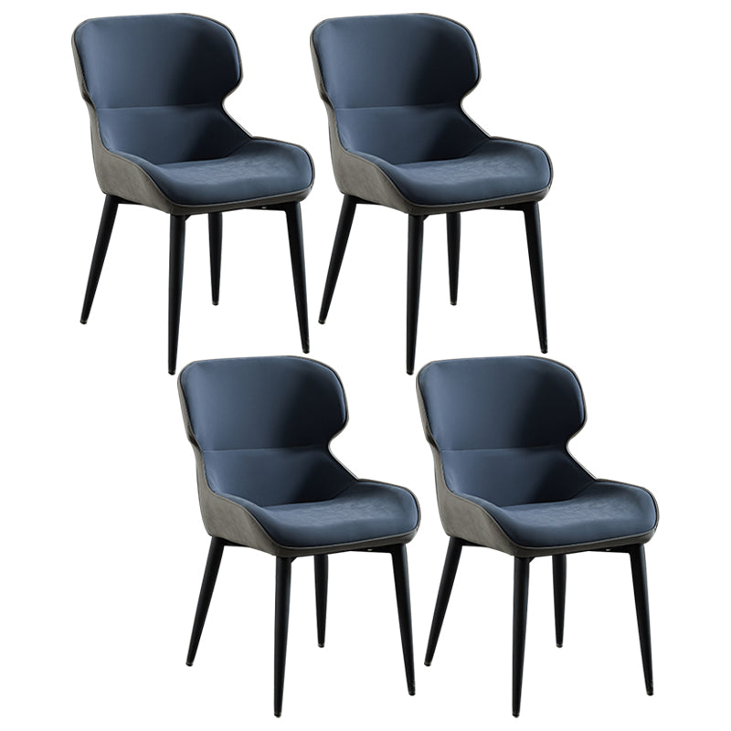 Nordic Style Metal Armless Dining Chairs Wingback Side Chair for Home Use
