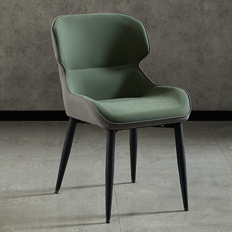 Nordic Style Metal Armless Dining Chairs Wingback Side Chair for Home Use