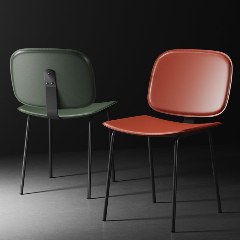 Modern Metal Dining Room Armless Chairs Open Back Dining Side Chair for Home Use