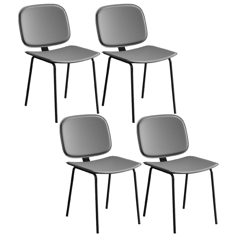 Modern Metal Dining Room Armless Chairs Open Back Dining Side Chair for Home Use