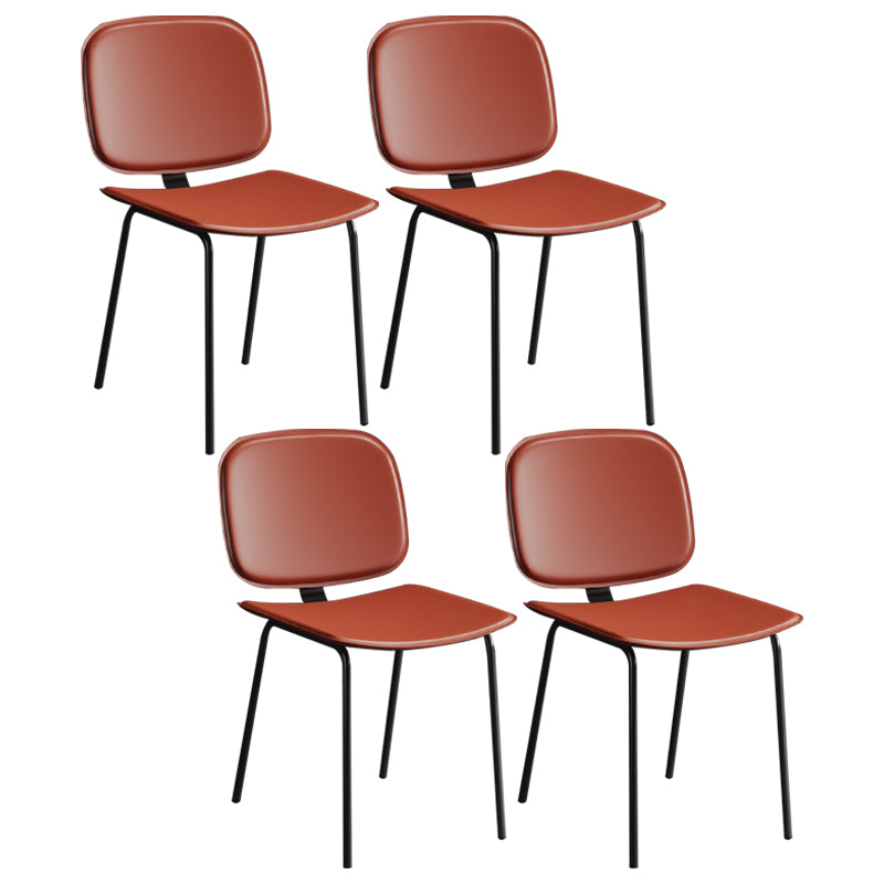 Modern Metal Dining Room Armless Chairs Open Back Dining Side Chair for Home Use
