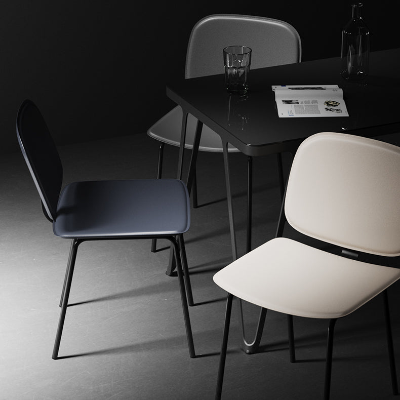 Modern Metal Dining Room Armless Chairs Open Back Dining Side Chair for Home Use