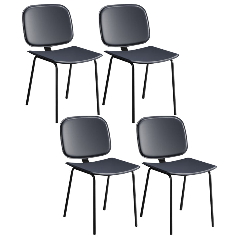 Modern Metal Dining Room Armless Chairs Open Back Dining Side Chair for Home Use