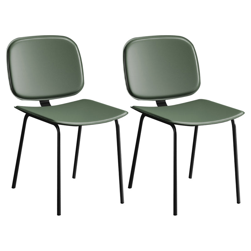 Modern Metal Dining Room Armless Chairs Open Back Dining Side Chair for Home Use